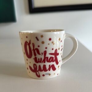 Starbucks 2014 Demitasse Christmas Cup Oh What Fun 3 oz